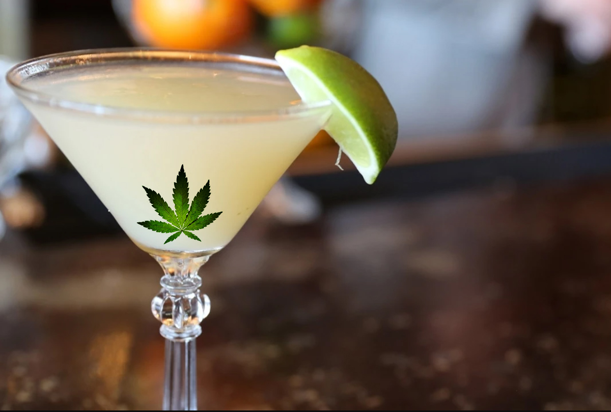 French 75 with Green Dragon Cannabis-Infused Liquor